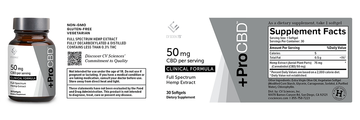 Prosacdm Powder ProCBD Softgels – 50mg 30ct