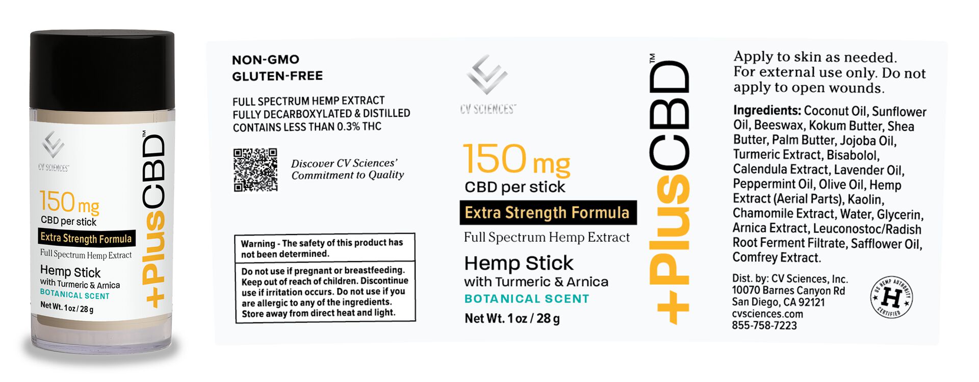 PlusCBD Oil Hemp Stick – 150mg Gold Formula