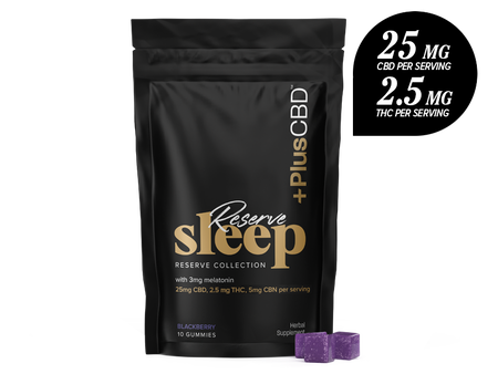 Reserve Collection Sleep Gummies with CBD, THC, CBN, and melatonin 10 count