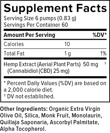 CBD OIL 1500MG 1.86OZ UNFLAVORED