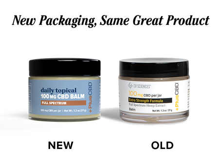 cbd balm 100mg new vs old packaging