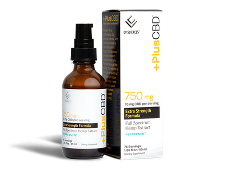 CBD Oil Drops Extra Strength 750mg, 1.86oz, Peppermint