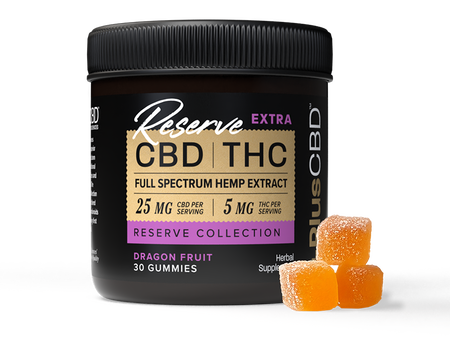 CBD Oil Gummies 25mg CBD, 5mg THC, 30ct, Dragon Fruit