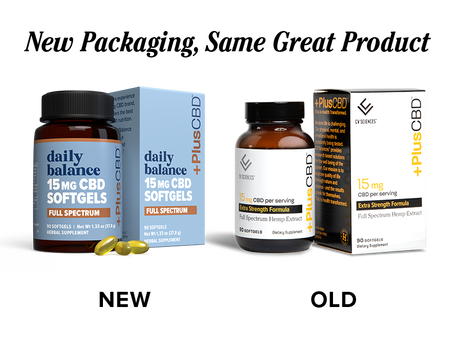 CBD Softgels 15mg 90ct Extra Strength Formula New packaging