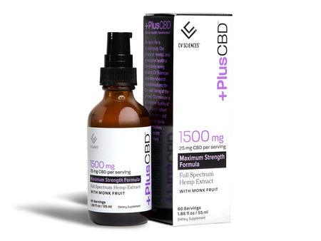 CBD Oil Drops Maximum Strength 1500mg, 1.86oz, Unflavored