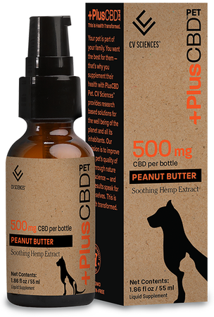 CBD oil for dogs and cats, 1.86oz, 500mg, Peanut Butter