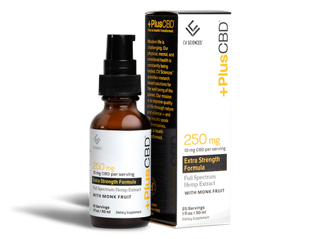 CBD Oil Drops Extra Strength 250mg, 1oz, Unflavored