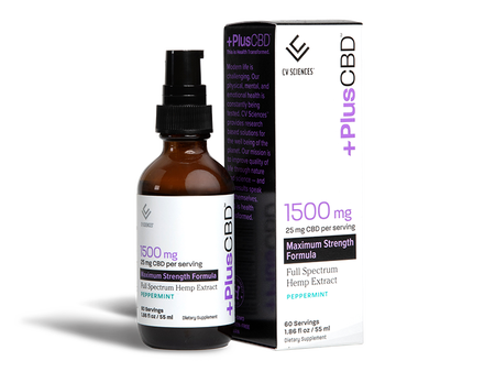 CBD Oil Drops Maximum Strength 1500mg, 1.86oz, Peppermint